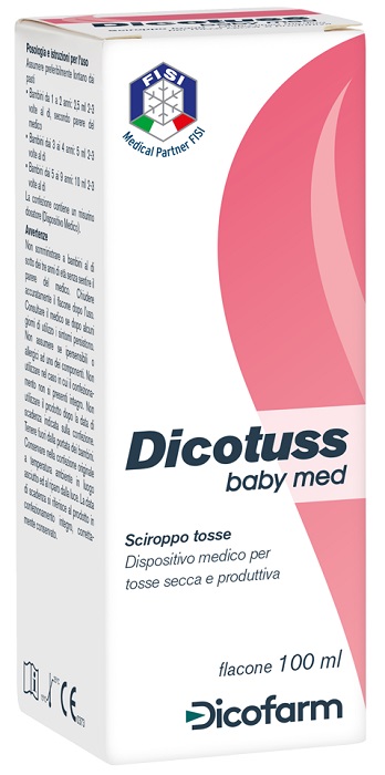 SCIROPPO TOSSE DICOTUSS BABY MED 100 ML GUSTO FRAGOLA DI BOSCO - Farmaunclick.it