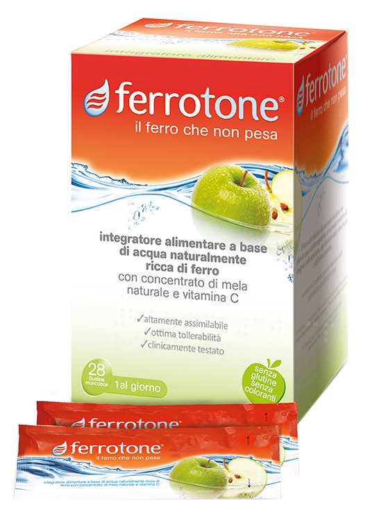FERROTONE APPLE 28 SACCHETTI 25 ML - Farmaunclick.it