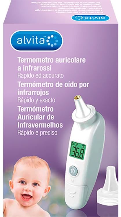 ALVITA TERMOMETRO AURICOLARE A INFRAROSSI - Farmaunclick.it