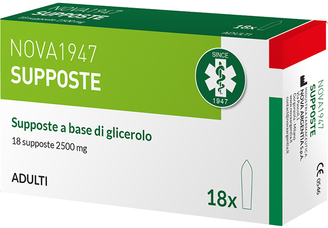 NOVA1947 GLICEROLO 2500MG SUPPOSTE ADULTI 18 PEZZI - Farmaunclick.it