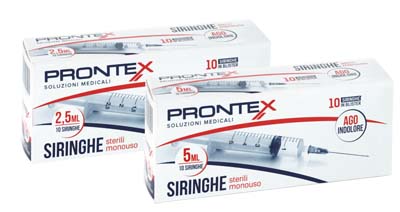 SIRINGA PRONTEX 2,5 ML AGO IND 10 PEZZI - Farmaunclick.it