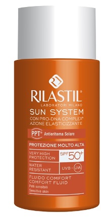 RILASTIL SUN SYSTEM PHOTO PROTECTION THERAPY SPF50+ COMFORT FLUIDO 50 ML - Farmaunclick.it