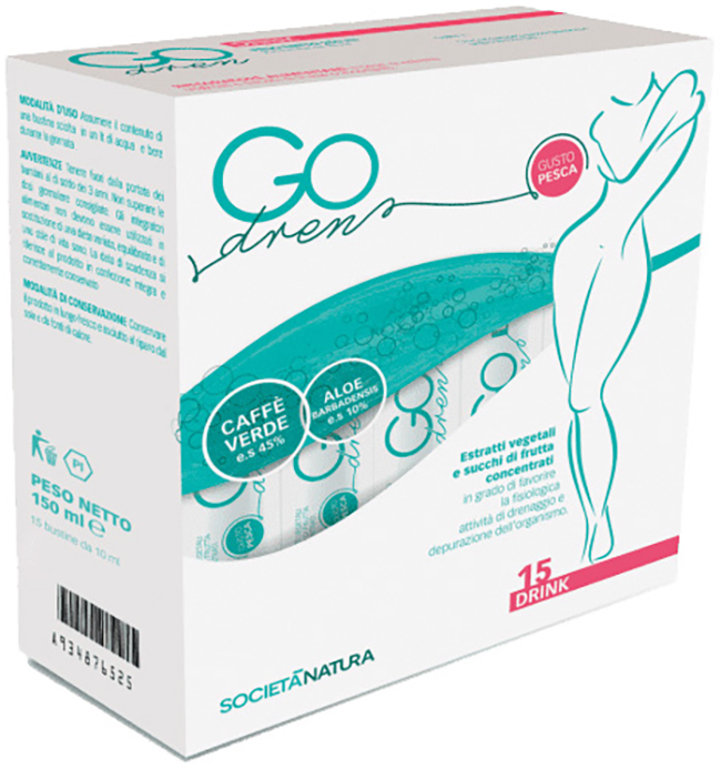 GO DREN DRINK 15 BUSTINE DA 10 ML - Farmaunclick.it