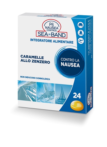 P6 NAUSEA CONTROL SEA BAND CARAMELLE ANTINAUSEA VIAGGIO ALLO ZENZERO 24 PEZZI - Farmaunclick.it