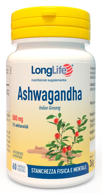 LONGLIFE ASHWAGANDHA 60 CAPSULE 500 MG - Farmaunclick.it