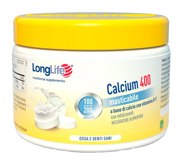 LONGLIFE CALCIUM LATTE 100 COMPRESSE 400 MG - Farmaunclick.it