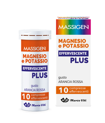 MASSIGEN MAGNESIO E POTASSIO EFFERVESCENTE PLUS 10 COMPRESSE - Farmaunclick.it