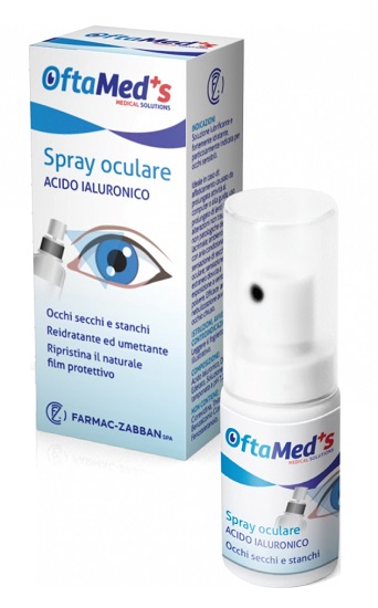 OFTAMED'S SPRAY CULARE OCCHI SECCHI E STANCHI ACIDO IALURONICO 10 ML - Farmaunclick.it