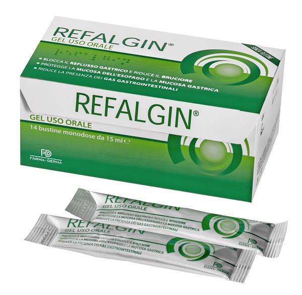REFALGIN GEL OROSOLUBILE ANTIREFLUSSO 14 BUSTINE 15 ML - Farmaunclick.it