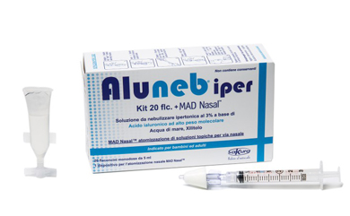 ALUNEB KIT SOLUZIONE IPERTONICA 3% 20 FLACONCINI + MAD NASAL ATOMIZZATORE - Farmaunclick.it