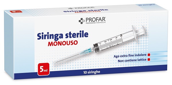 SIRINGA MONOUSO 5 ML PROFAR - Farmaunclick.it