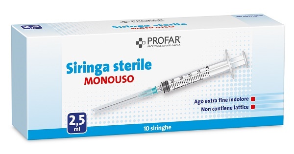 SIRINGA MONOUSO 2,5ML PROFAR - Farmaunclick.it