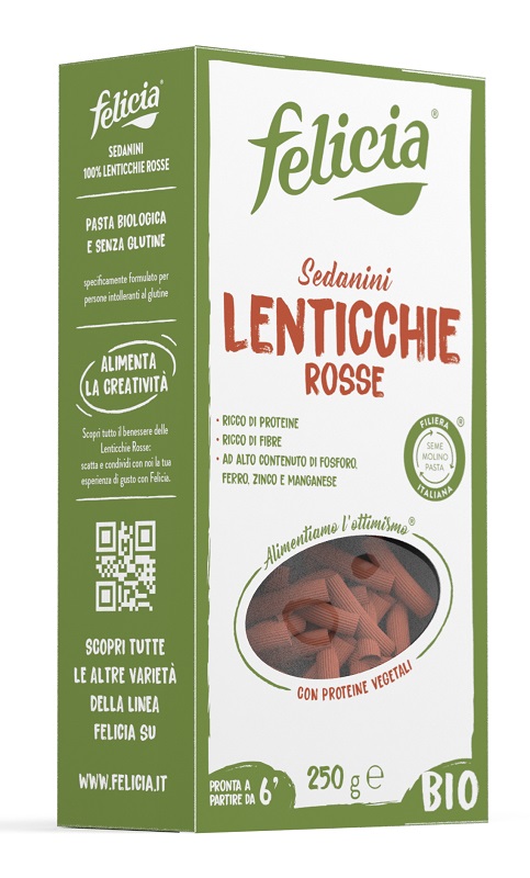 FELICIA BIO SEDANINI LENTICCHIE ROSSE 250 G - Farmaunclick.it