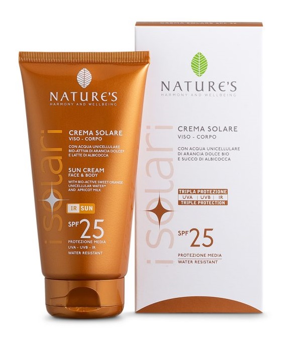 NATURE'S I SOLARI CREMA SOLARE VISO E CORPO SPF 25 IR SUN 150 ML - Farmaunclick.it