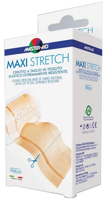 MASTER-AID STRETCH CEROTTO A TAGLIO IN TESSUTO ELASTICO RESISTENTE 50 X 8 CM - Farmaunclick.it