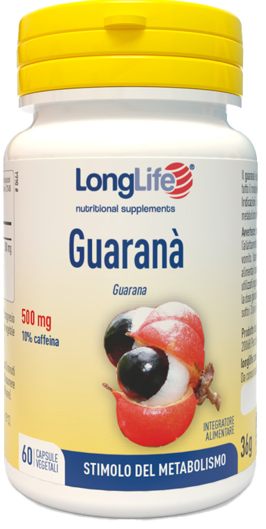 LONGLIFE GUARANA 60 CAPSULE VEGETALI - Farmaunclick.it