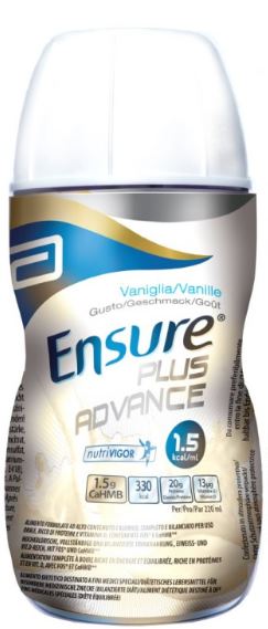 ENSURE PLUS ADVANCE VANIGLIA 4 BOTTIGLIE DA 220 ML - Farmaunclick.it