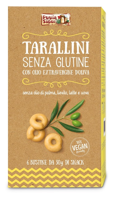 PUGLIA SAPORI TARALLINI CLASSICI CON OLIO EXTRAVERGINE DI OLIVA 6 PEZZI 30 G - Farmaunclick.it