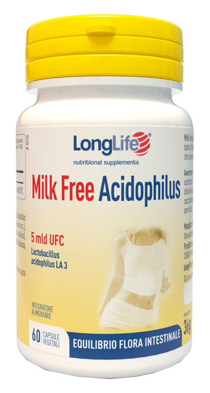 LONGLIFE MILK FREE ACIDOPHILUS 60 CAPSULE VEGETALI - Farmaunclick.it