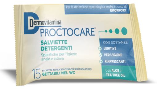 DERMOVITAMINA PROCTOCARE 15 SALVIETTINE DETERGENTI - Farmaunclick.it