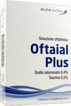 SOLUZIONE OFTALMICA OFTAIAL PLUS ACIDO IALURONICO 0,4% E TAURINA 15 FLACONCINI RICHIUDIBILI DA 0,6 ML - Farmaunclick.it