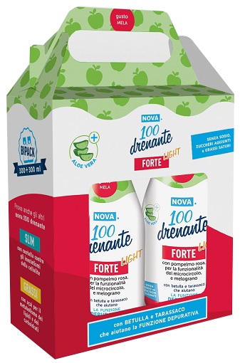 NOVA100 DRENANTE FORTE LIGHT CON ALOE 300+300 ML - Farmaunclick.it
