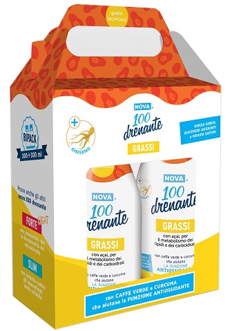 NOVA100 DRENANTE GRASSI CON GINSENG 300+300 ML - Farmaunclick.it