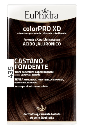 EUPHIDRA COLORPRO XD 435 CASTANO FONDENTE GEL COLORANTE CAPELLI IN FLACONE + ATTIVANTE + BALSAMO + GUANTI - Farmaunclick.it