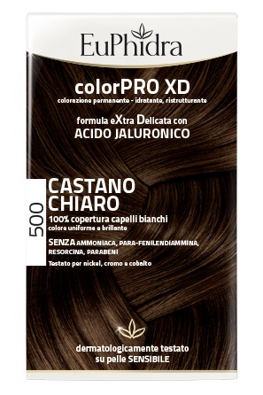EUPHIDRA COLORPRO XD 500 CAST CHIARO GEL COLORANTE CAPELLI IN FLACONE + ATTIVANTE + BALSAMO + GUANTI - Farmaunclick.it
