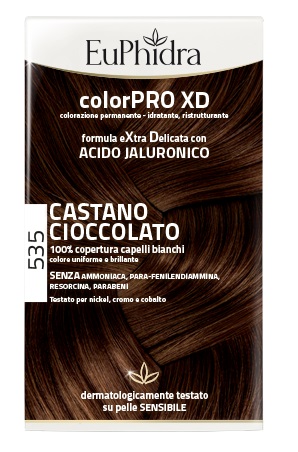 EUPHIDRA COLORPRO XD 535 CASTANO CIOCCOLATO GEL COLORANTE CAPELLI IN FLACONE + ATTIVANTE + BALSAMO + GUANTI - Farmaunclick.it