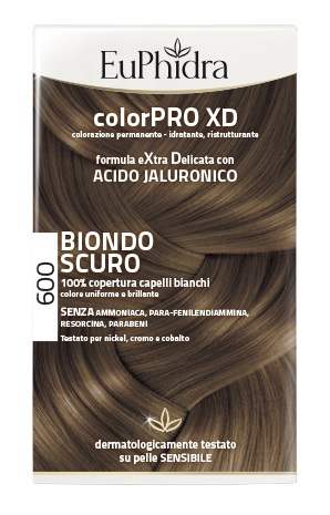 EUPHIDRA COLORPRO XD 600 BIONDO SCURO GEL COLORANTE CAPELLI IN FLACONE + ATTIVANTE + BALSAMO + GUANTI - Farmaunclick.it