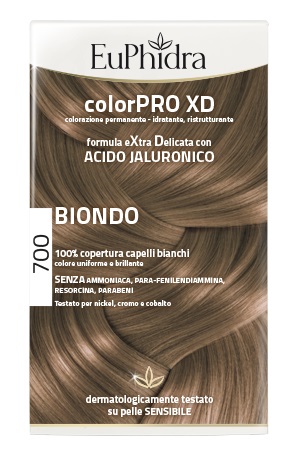 EUPHIDRA COLORPRO XD 700 BIONDO GEL COLORANTE CAPELLI IN FLACONE + ATTIVANTE + BALSAMO + GUANTI - Farmaunclick.it