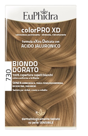 EUPHIDRA COLORPRO XD 730 BIONDO DORATO GEL COLORANTE CAPELLI IN FLACONE + ATTIVANTE + BALSAMO + GUANTI - Farmaunclick.it