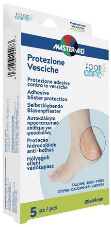 IDROCOLLOIDE MASTER-AID FOOTCARE VESCICHE TALLONE 69X44 MM 5 PEZZI A1 - Farmaunclick.it