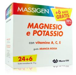 MASSIGEN MAGNESIO E POTASSIO IN BUSTINA CON ASTUCCIO 24+6 - Farmaunclick.it