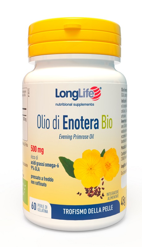 LONGLIFE OLIO ENOTERA BIO 60 PERLE 500 MG - Farmaunclick.it
