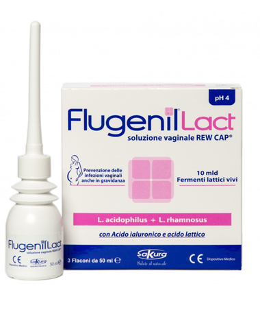 FLUGENIL LACT SOLUZIONE VAGINALE INTERNA A BASE DI FERMENTI LATTICI 3 FLACONI DA 50 ML + 3 APPLICATORI MONOUSO - Farmaunclick.it