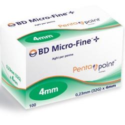 AGO PER PENNA DA INSULINA BD MICROFINE PENTAPOINT GAUGE 32 4 MM 100 PEZZI - Farmaunclick.it