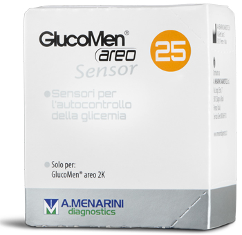 STRISCE MISURAZIONE GLICEMIA GLUCOMEN AREO SENSOR 25 PEZZI - Farmaunclick.it
