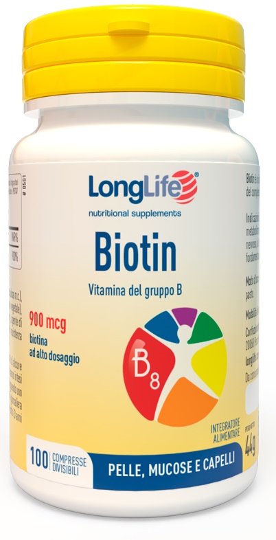 LONGLIFE BIOTIN 900 MCG 100 COMPRESSE - Farmaunclick.it