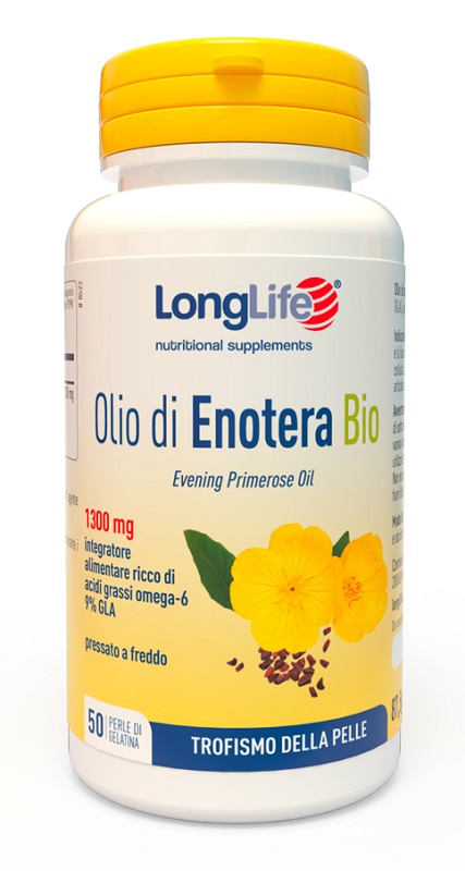 LONGLIFE OLIO ENOTERA BIO 1300 MG 50 PERLE - Farmaunclick.it