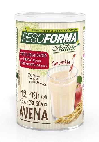 PESOFORMA NATURE SMOOTHIE MELA E CRUSCA AVENA 12 PASTI 420 G - Farmaunclick.it