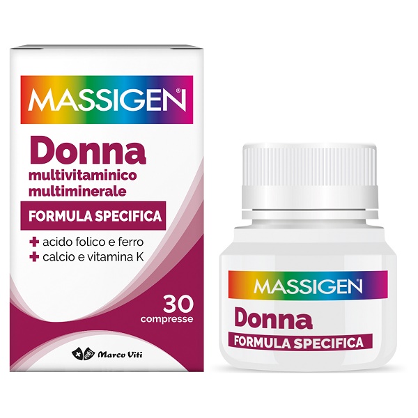 MASSIGEN DONNA MULTIVITAMINICO E MULTIMINERALE 30 COMPRESSE RIVESTITE - Farmaunclick.it