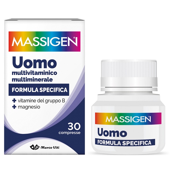 MASSIGEN UOMO MULTIVITAMINICO E MULTIMINERALE 30 COMPRESSE RIVESTITE - Farmaunclick.it