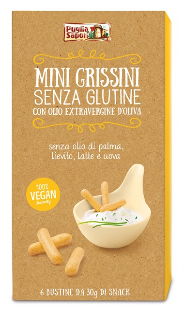 PUGLIA SAPORI MINI GRISSINI CON OLIO EXTRAVERGINE DI OLIVA 180 G - Farmaunclick.it