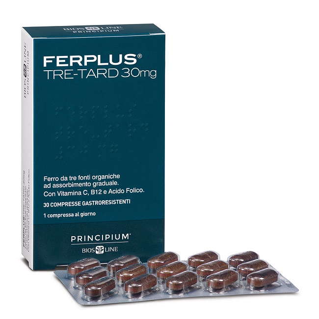 PRINCIPIUM FERPLUS TRE RETARD 30MG 30 COMPRESSE GASTRORESISTENTI - Farmaunclick.it