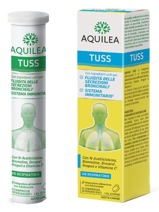 AQUILEA TUSS 15 COMPRESSE EFFERVESCENTI 90 G - Farmaunclick.it