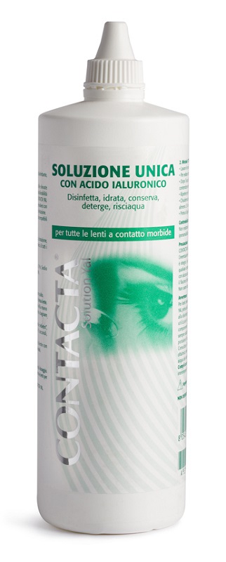 SOLUZIONE UNICA CON ACIDO IALURONICO PER LENTI A CONTATTO CONTACTA SOLUTION 360ML - Farmaunclick.it