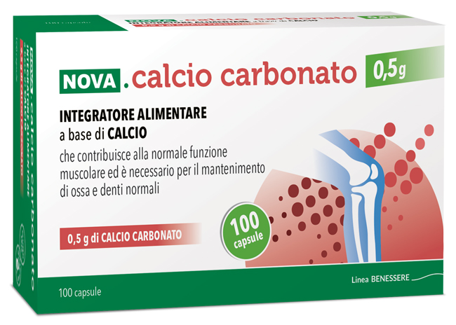 NOVA CALCIO CARBONATO 0,5 G 100 CAPSULE - Farmaunclick.it