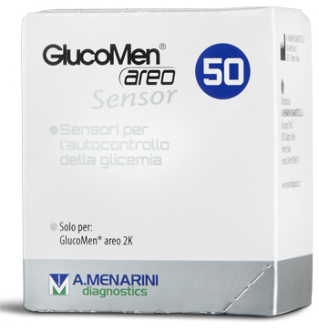 STRISCE MISURAZIONE GLICEMIA GLUCOMEN AREO SENSOR 50 PEZZI - Farmaunclick.it